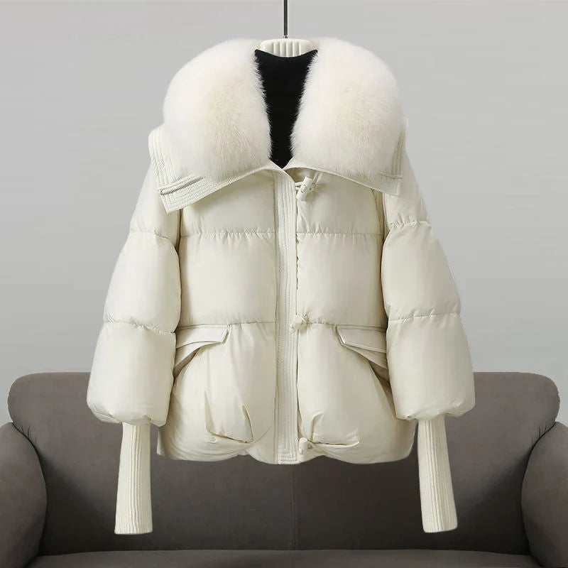 Maple | Manteau d'hiver chaud avec col en fourrure