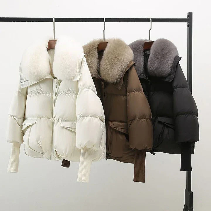 Maple | Manteau d'hiver chaud avec col en fourrure