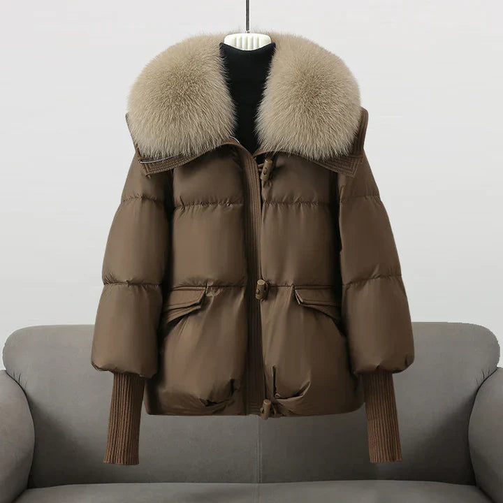 Maple | Manteau d'hiver chaud avec col en fourrure